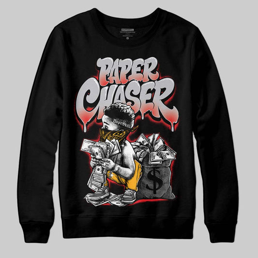 Grey Sneakers DopeSkill Sweatshirt Paper Chaser Boy Graphic Streetwear - Black