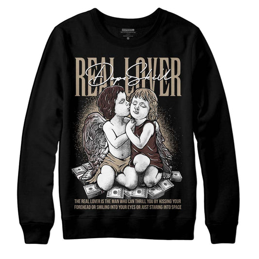 Jordan 1 High OG “Latte” DopeSkill Sweatshirt Real Lover Graphic Streetwear - Black