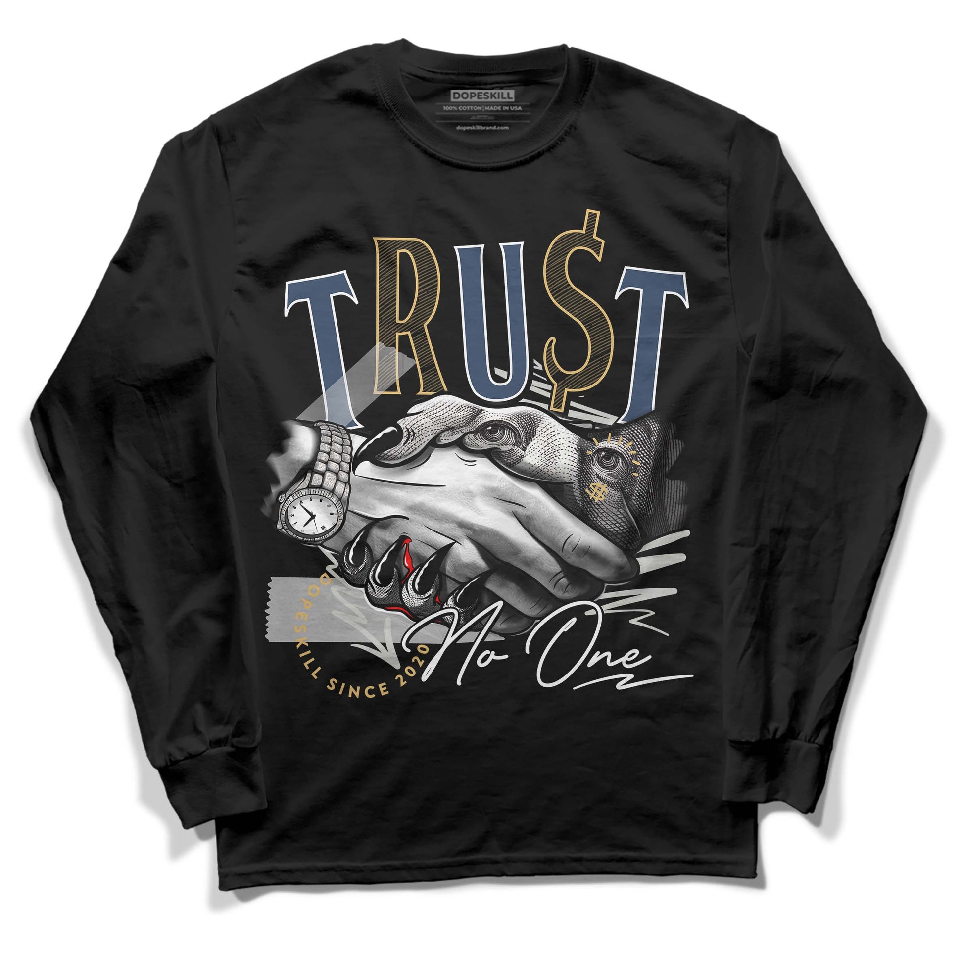 A Ma Maniere x Jordan 5 Dawn “Photon Dust” DopeSkill Long Sleeve T-Shirt Trust No One Graphic Streetwear - black