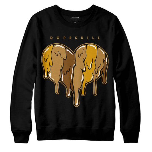 Jordan 13 Wheat 2023 DopeSkill Sweatshirt Slime Drip Heart Graphic Streetwear - Black