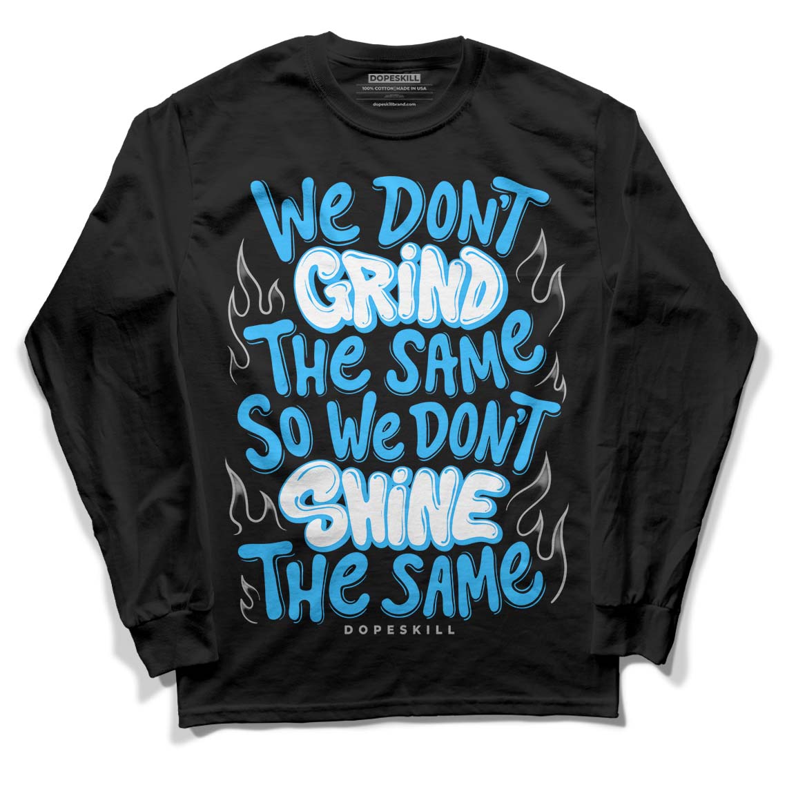 Jordan 2 Low "University Blue" DopeSkill Long Sleeve T-Shirt Grind Shine Graphic Streetwear - Black