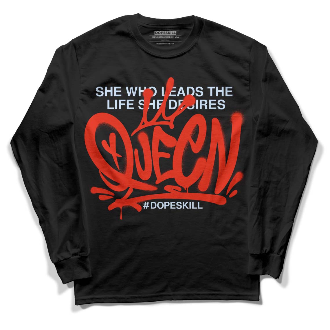 Jordan 6 Retro Toro Bravo DopeSkill Long Sleeve T-Shirt Queen Graphic Streetwear - Black