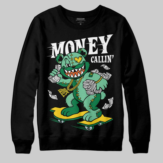Green Sneakers DopeSkill Sweatshirt Money Callin' Graphic Streetwear - Black