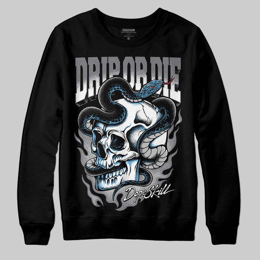 Jordan 9 Retro 'Flint Grey' 2026 DopeSkill Sweatshirt Drip or Die Graphic Streetwear - Black