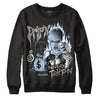 Jordan 11 Cool Grey DopeSkill Sweatshirt Drip'n Never Tripp'n Graphic Streetwear - Black