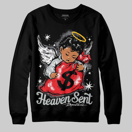 Jordan 4 “Fear” DopeSkill Sweatshirt Heaven Sent Graphic Streetwear - Black