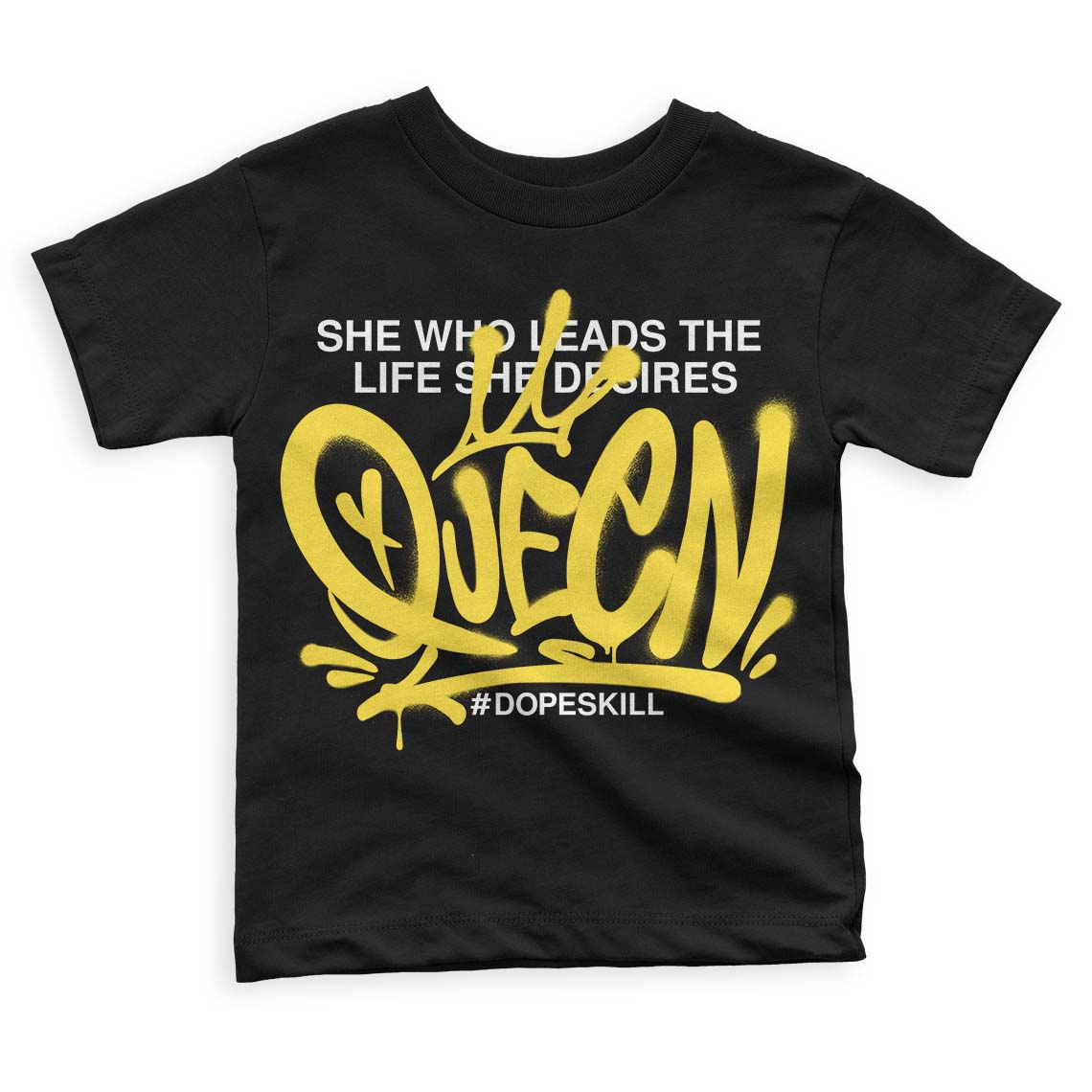 Jordan 11 Low 'Yellow Snakeskin' DopeSkill Toddler Kids T-shirt Queen Graphic Streetwear - Black