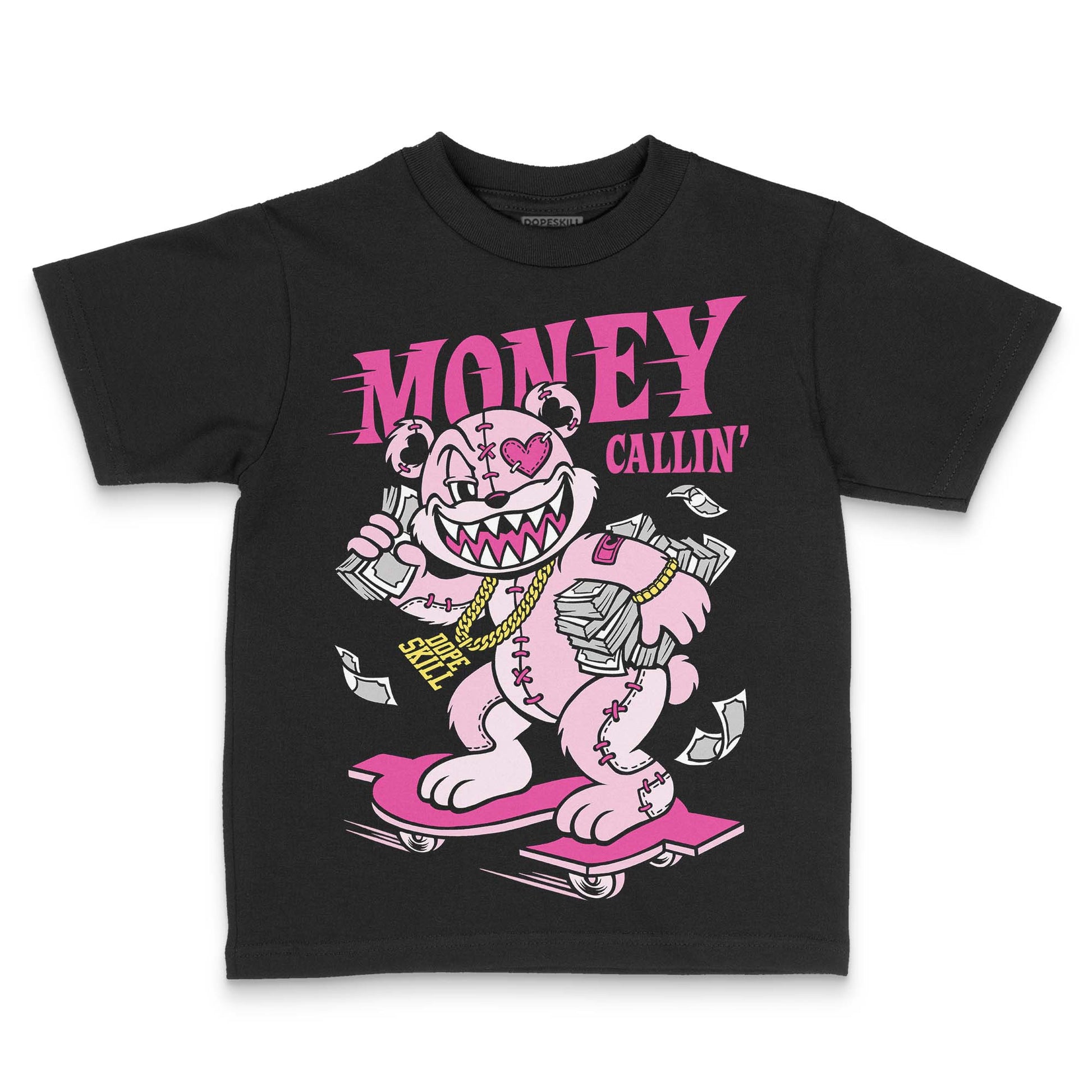 Pink Sneakers DopeSkill Toddler Kids T-shirt Money Callin' Graphic Streetwear - Black