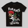 Black and White Sneakers DopeSkill Toddler Kids T-shirt Fear Fuels The Hustle Graphic Streetwear - black