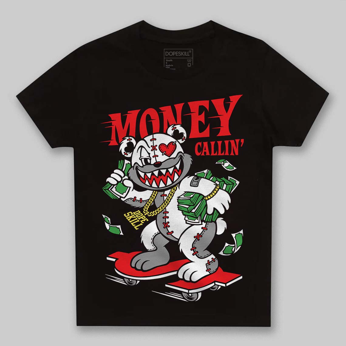 Black and White Sneakers DopeSkill Toddler Kids T-shirt Money Callin' Graphic Streetwear - black