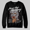 A Ma Maniére x Air Jordan 5 “Violet Ore” DopeSkill Sweatshirt Never Stop Hustling Graphic Streetwear - Black