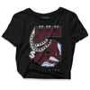 Jordan 5 Retro Burgundy (2023) DopeSkill Women's Crop Top No.5 Graphic Streetwear - black