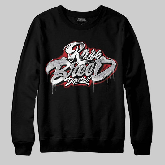 Jordan 4 OG “White Cement” DopeSkill Sweatshirt Rare Breed Type Graphic Streetwear - Black