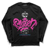 Pink Sneakers DopeSkill Long Sleeve T-Shirt Queen Chess Graphic Streetwear - Black