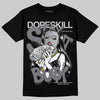 Jordan 12 Black Wolf Grey DopeSkill T-Shirt Stay It Busy Graphic Streetwear - Black