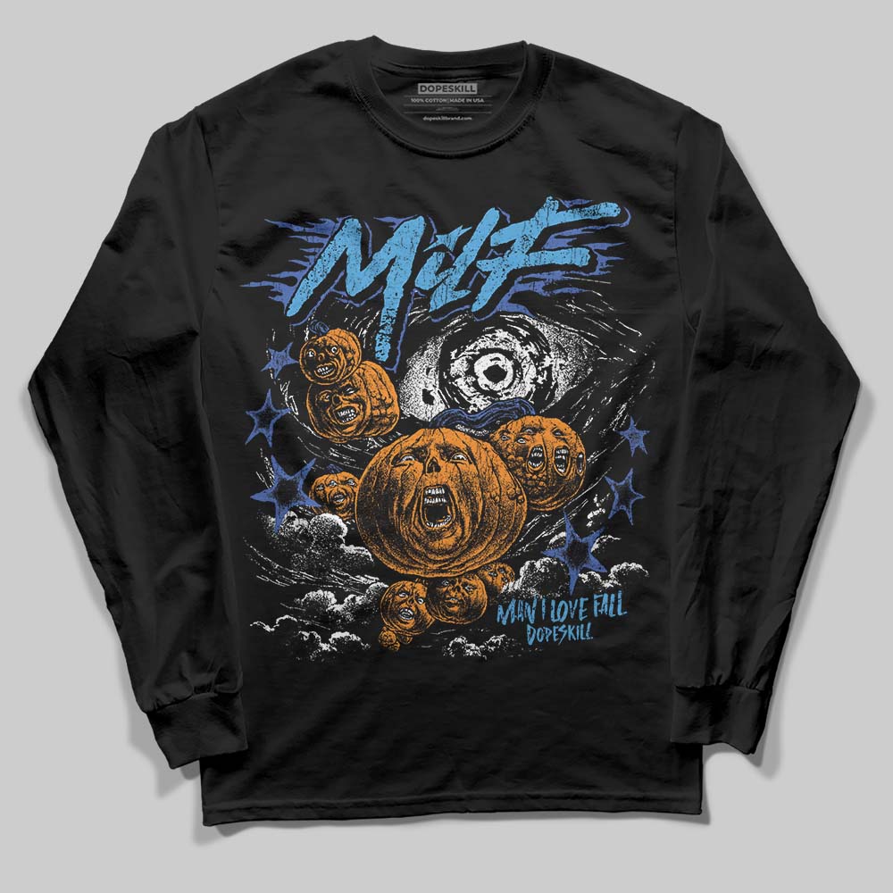 Royal Blue Sneakers DopeSkill Long Sleeve T-Shirt MILF Graphic Streetwear - Black