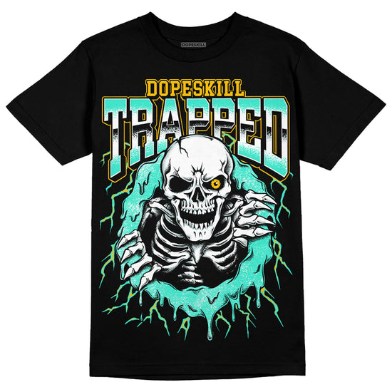 Jordan 1 SE New Emerald DopeSkill T-Shirt Trapped Halloween Graphic Streetwear - Black