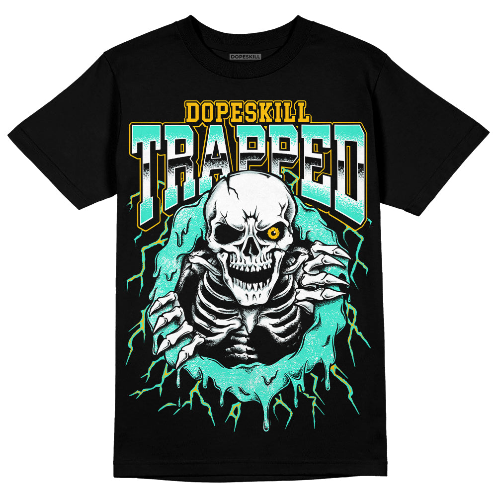 Jordan 1 SE New Emerald DopeSkill T-Shirt Trapped Halloween Graphic Streetwear - Black