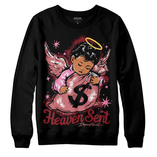 Valentine's Day Collection DopeSkill Sweatshirt Heaven Sent Graphic Streetwear - black