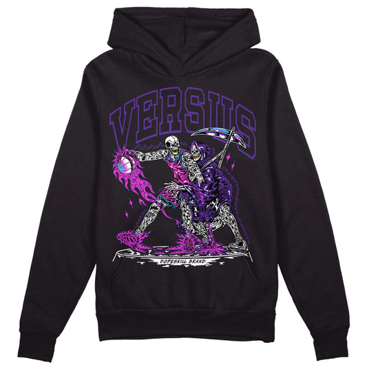 PURPLE  Sneakers DopeSkill Hoodie Sweatshirt VERSUS Graphic Streetwear - Black