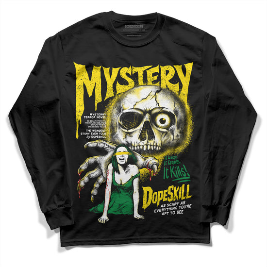 Dunk Reverse Brazil DopeSkill Long Sleeve T-Shirt Mystery Ghostly Grasp Graphic Streetwear - Black