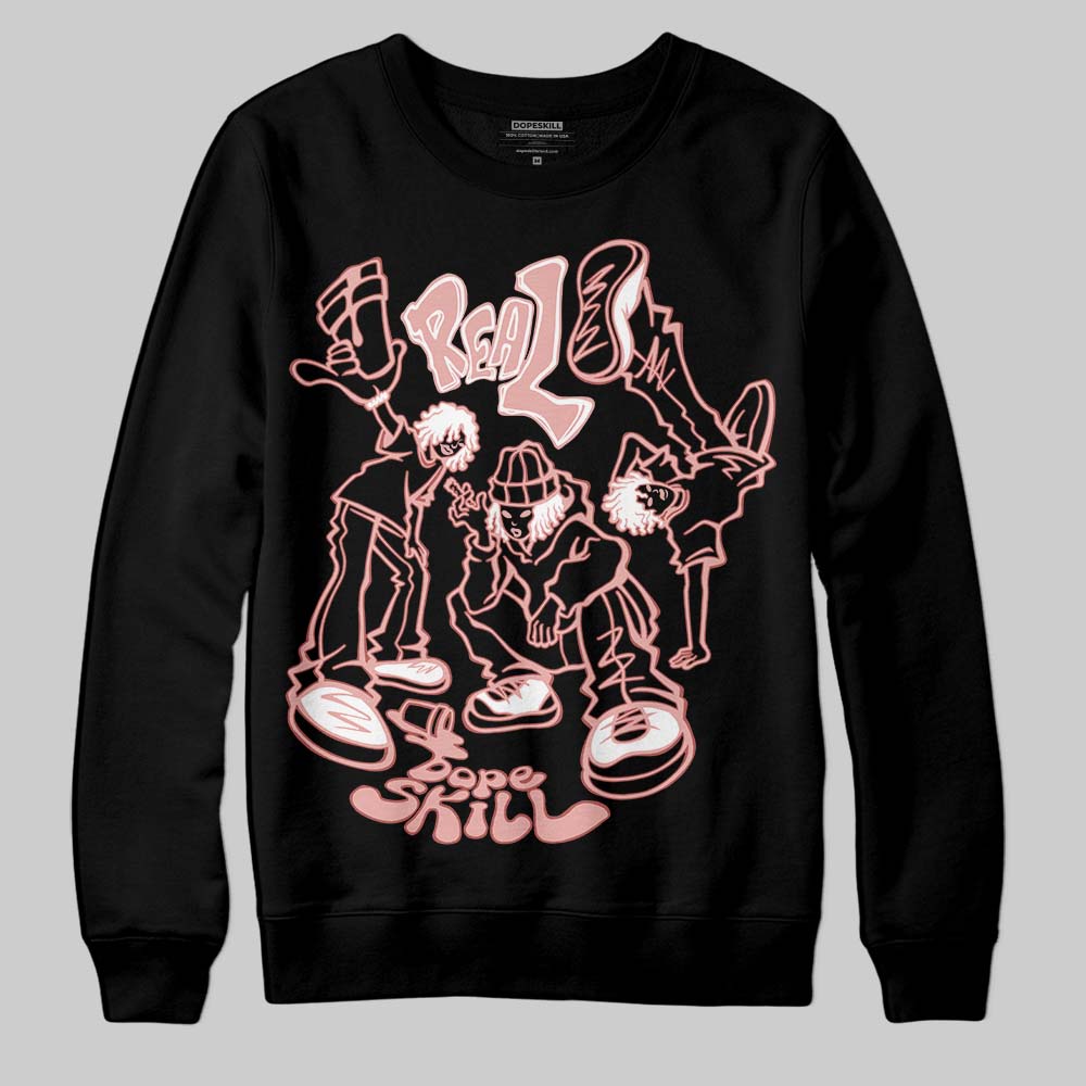 Jordan 1 Low OG “Rust Pink” DopeSkill Sweatshirt Real Y2K Players Graphic Streetwear  black