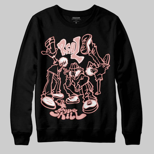 Jordan 1 Low OG “Rust Pink” DopeSkill Sweatshirt Real Y2K Players Graphic Streetwear  black