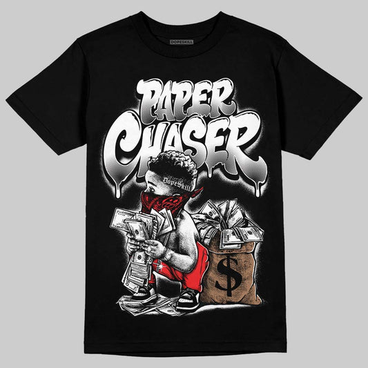 Black and White Sneakers DopeSkill T-Shirt Paper Chaser Boy Graphic Streetwear - Black