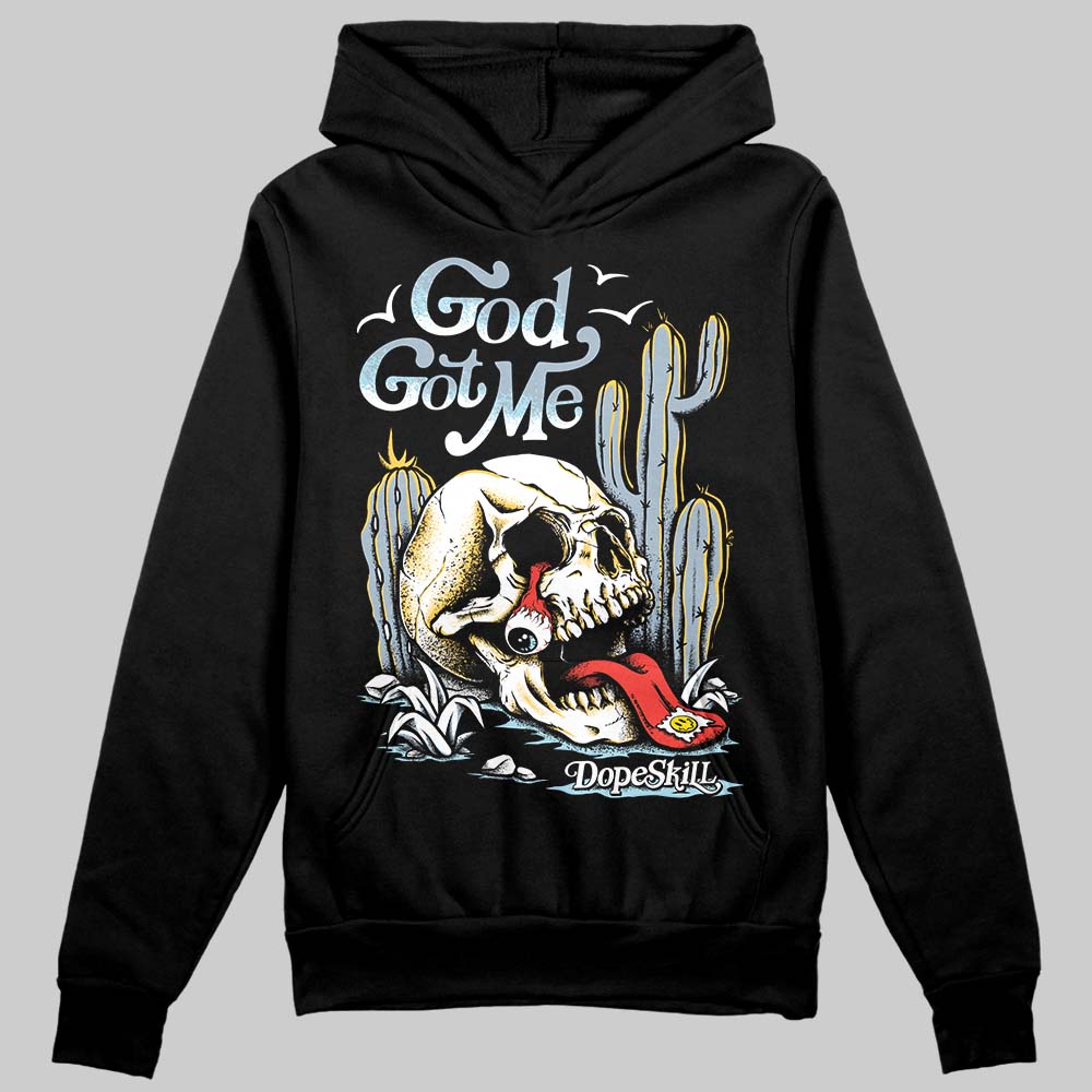 Jordan 13 “Blue Grey” DopeSkill Hoodie Sweatshirt God Got Me Graphic Streetwear - Black