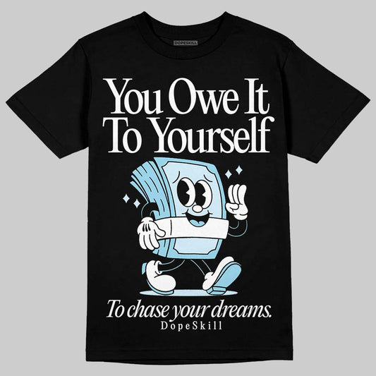 Vans Knu Stack Vintage Satin Dream Blue DopeSkill T-Shirt Owe It To Yourself Graphic Streetwear - Black