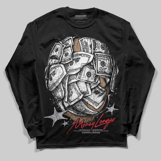 Grey Sneakers DopeSkill Long Sleeve T-Shirt Money Longer Graphic Streetwear - black