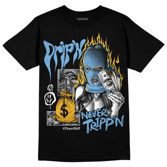 Jordan 1 High OG “First in Flight” DopeSkill T-Shirt Drip'n Never Tripp'n Graphic Streetwear - Black