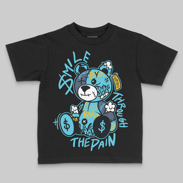 Jordan 11 Retro Gamma Blue (2025) DopeSkill Toddler Kids T-shirt Smile Through The Pain Graphic Streetwear - black