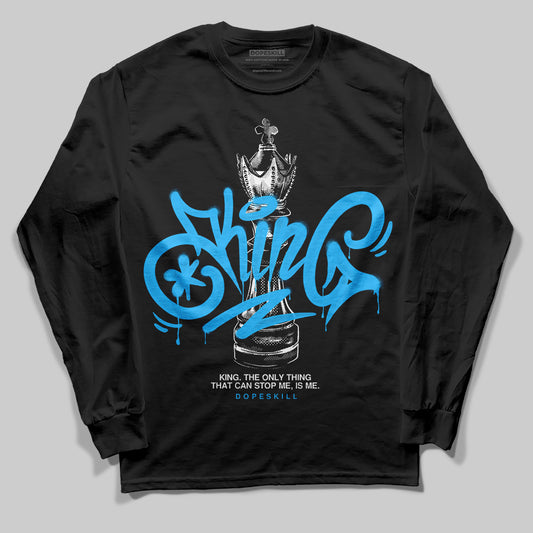 Jordan 1 High Retro OG “University Blue” DopeSkill Long Sleeve T-Shirt King Chess Graphic Streetwear - Black