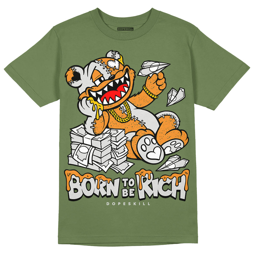 Amazon 91094 Olive 5s DopeSkill Olive T-shirt Born To Be Rich Graphic – DOPESKILL