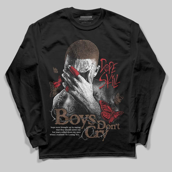 Jordan 9 'Olive' DopeSkill Long Sleeve T-Shirt Boys Don't Cry Graphic Streetwear - White