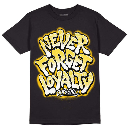 Jordan 11 Low 'Yellow Snakeskin' DopeSkill T-Shirt Never Forget Loyalty Graphic Streetwear - Black