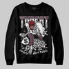A Ma Maniére x Air Jordan 5 “Violet Ore” DopeSkill Sweatshirt Threat Graphic Streetwear - Black