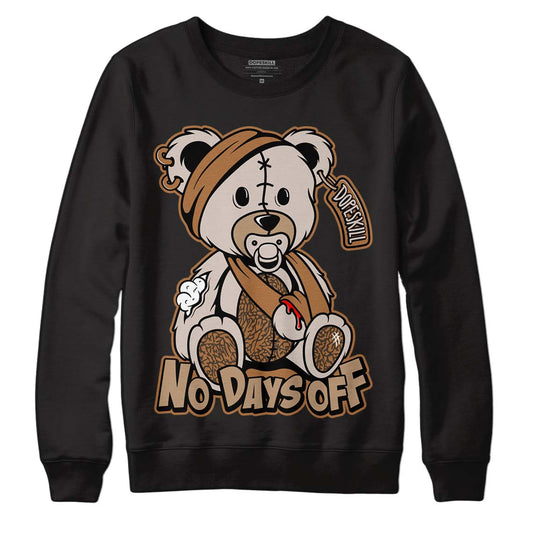 Jordan 3 Retro Palomino DopeSkill Sweatshirt Hurt Bear Graphic Streetwear - Black
