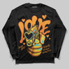 Orange, Black and White Sneakers DopeSkill Long Sleeve T-Shirt Love Shot Graphic Streetwear - black