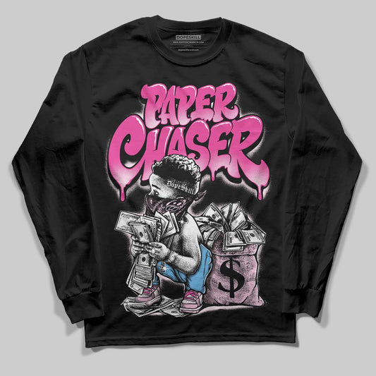 Pink Sneakers DopeSkill Long Sleeve T-Shirt Paper Chaser Boy Graphic Streetwear - black
