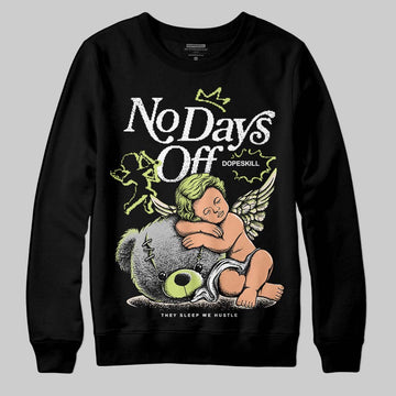 Jordan 5 “Luminous Green” DopeSkill Sweatshirt New No Days Off Graphic Streetwear - Black