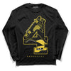 Jordan 4 Tour Yellow Thunder DopeSkill Long Sleeve T-Shirt No.4 Graphic Streetwear - black