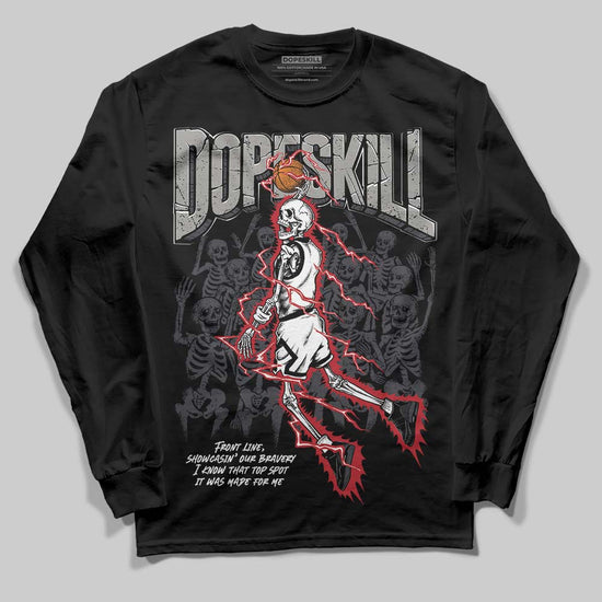 Jordan 3 Retro Black Cat DopeSkill Long Sleeve T-Shirt Thunder Dunk Graphic Streetwear - Black