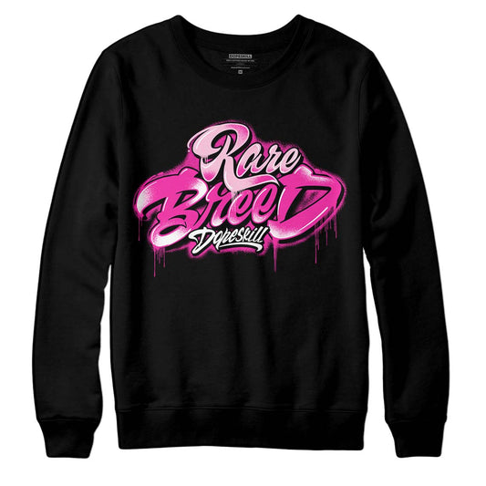 Pink Sneakers DopeSkill Sweatshirt Rare Breed Type Graphic Streetwear - Black