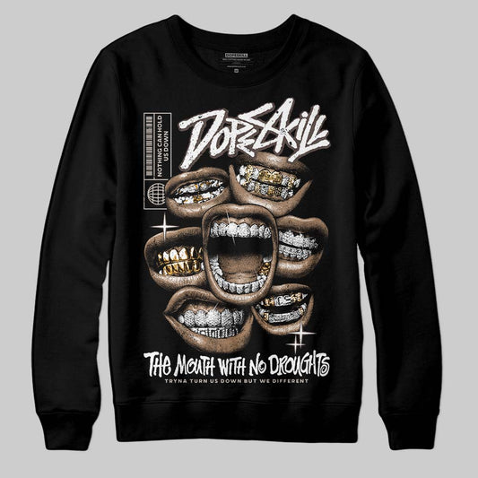 Adidas Samba OG White Black Clear Granite DopeSkill Sweatshirt The Mouth With No Droughts Graphic Streetwear - Black