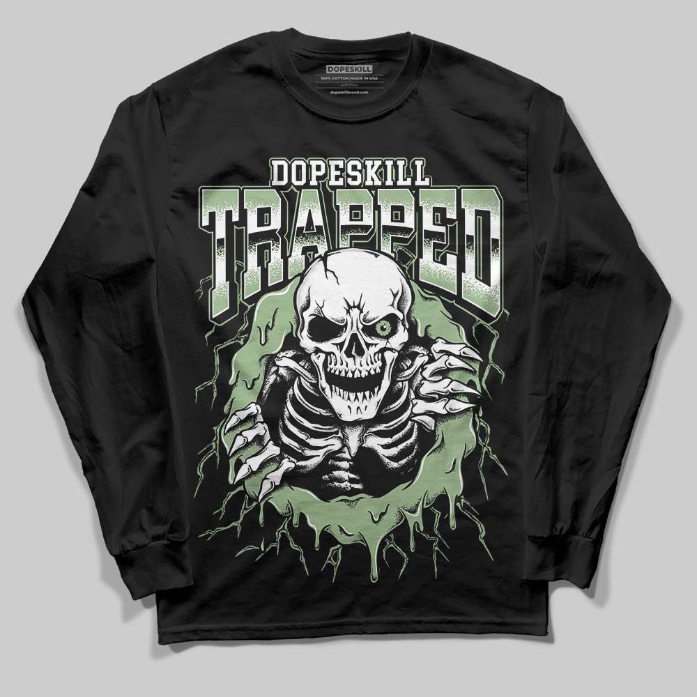 Jordan 4 Retro “Seafoam” DopeSkill Long Sleeve T-Shirt Trapped Halloween Graphic Streetwear - Black