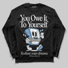 Jordan 12 Retro 'Melo' DopeSkill Long Sleeve T-Shirt Owe It To Yourself Graphic Streetwear - Black