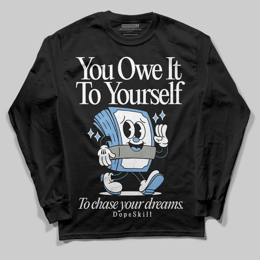 Jordan 12 Retro 'Melo' DopeSkill Long Sleeve T-Shirt Owe It To Yourself Graphic Streetwear - Black