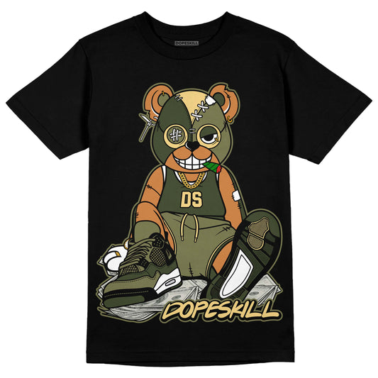 Jordan 4 Retro SE Craft Medium Olive DopeSkill T-Shirt Greatest Graphic Streetwear - Black